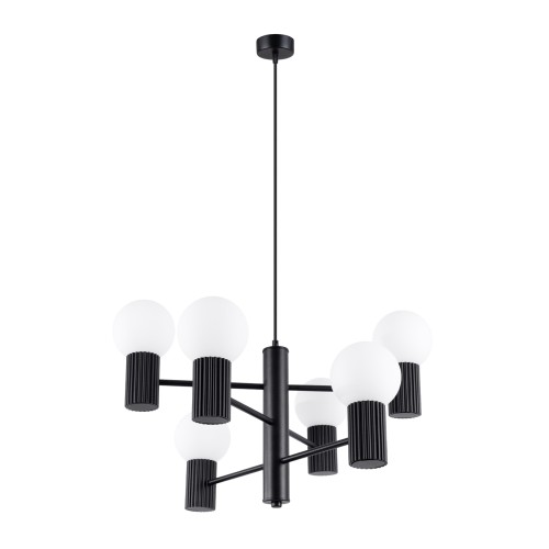 Żyrandol HALO 6 czarny SL.1830 Sollux Lighting