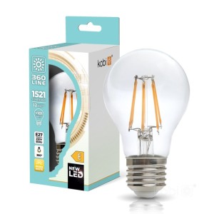 Żarówka filamentowa LED FGS 12W E27 barwa ciepła 3000K Kobi