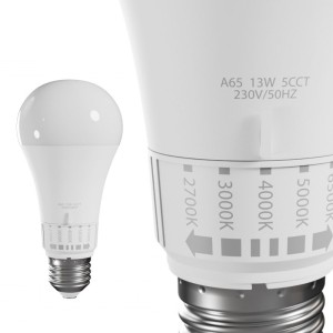 Żarówka LED 13W 1500lm gwint E27 5CCT zmienna barwa światła 