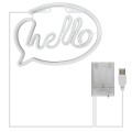 Neon LED napis HELLO wymiary 30x21cm zasilanie bateryjne lub USB