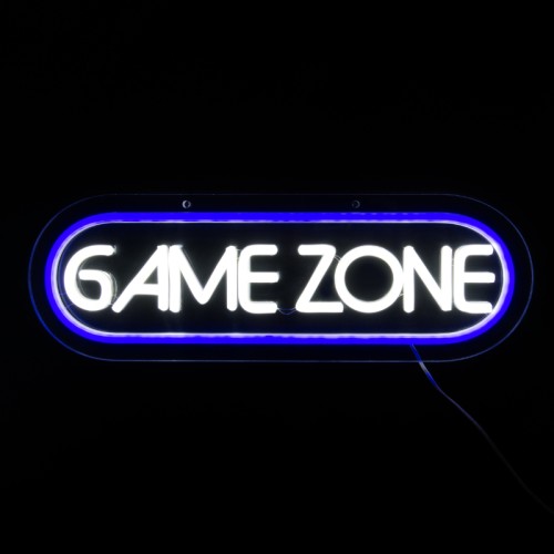 Neon LED napis GAME ZONE wymiary 42,5x13,7cm zasilanie bateryjne lub USB