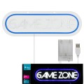 Neon LED napis GAME ZONE wymiary 42,5x13,7cm zasilanie bateryjne lub USB