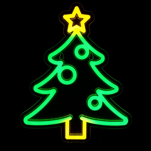 Neon LED CHOINKA wymiary 22,5 x 28cm zasilanie bateryjne lub USB