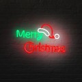 Neon LED napis MERRY CHRISTMAS wymiary 40 x 24 cm zasilanie abteryjne lub USB