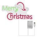 Neon LED napis MERRY CHRISTMAS wymiary 40 x 24 cm zasilanie abteryjne lub USB