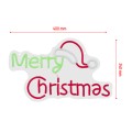 Neon LED napis MERRY CHRISTMAS wymiary 40 x 24 cm zasilanie abteryjne lub USB