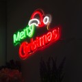 Neon LED napis MERRY CHRISTMAS wymiary 40 x 24 cm zasilanie abteryjne lub USB