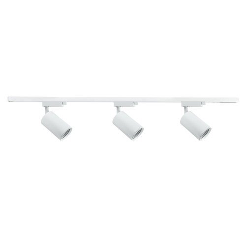 Zestaw szynowy 3x Reflektor GU10 szynoprzewód 1m zasilanie końcowe