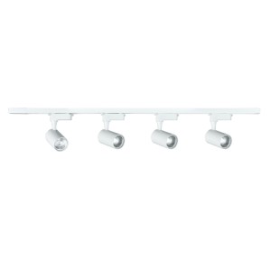 Zestaw szynowy 4x Reflektor LED  15W szynoprzewód 2x 1m zasilanie końcowe