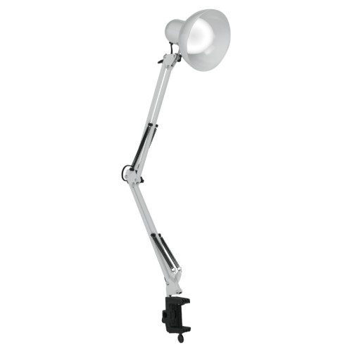 Lampka biurkowa składana mocowanie blatowe na żarówkę E27 biała