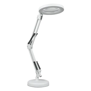 Lampka biurkowa LED z lupą biała regulowana zmienna barwa zasilanie USB 