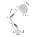 Lampka biurkowa LED z lupą biała regulowana zmienna barwa zasilanie USB 