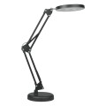 Lampka biurkowa LED z lupą czarna regulowana zmienna barwa zasilanie USB