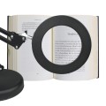 Lampka biurkowa LED z lupą czarna regulowana zmienna barwa zasilanie USB