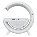 Głośnik Bluetooth LED RGB z ładowarką indukcyjną biały z akumulatorem