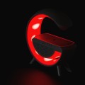 Głośnik Bluetooth LED RGB z ładowarką indukcyjną biały z akumulatorem