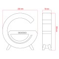 Głośnik Bluetooth LED RGB z ładowarką indukcyjną biały z akumulatorem