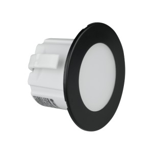 Oprawa schodowa LED okrągła czarny mat 230V barwa 4000K neutralna