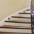 Oprawa schodowa LED kwadratowa czarny mat 230V z czujnikiem ruchu