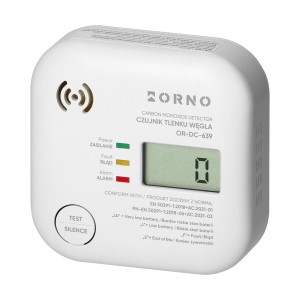 Bateryjny czujnik tlenku węgla (czadu), wbudowana bateria, żywotność sensora i baterii 10 lat OR-DC-639 Orno