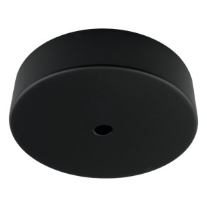 Podsufitka rozta do lampy metalowa pojedyncza okrągła czarna