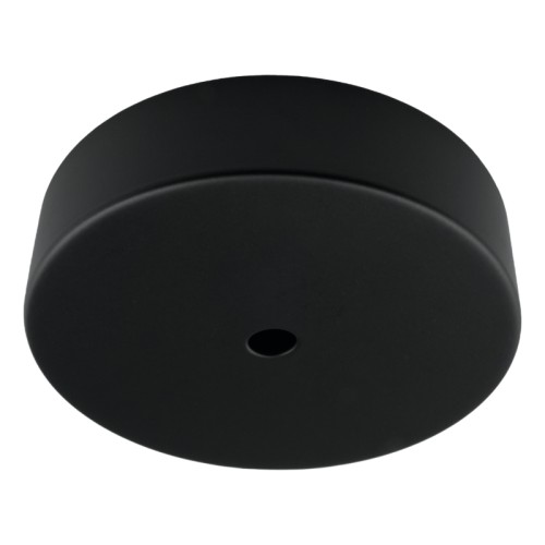 Podsufitka rozta do lampy metalowa pojedyncza okrągła czarna