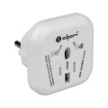 Adapter podróżny biały wtyczka Europejska 