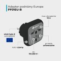 Adapter podróżny czarny wtyczka Europejska