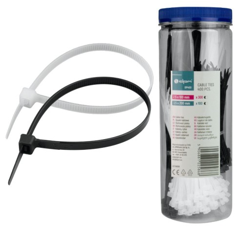 Opaski zaciskowe trytytki 100 / 200 mm zestaw 400 szt.