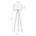 Lampa podłogowa TAGO BLACK czarno-złota z perforowanym kloszem TK Lighting