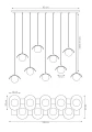 Lampa wisząca RITUAL 9 BLACK 1490/9 EMIBIG