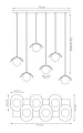 Lampa wisząca RITUAL 6 WHITE 1584/6 EMIBIG
