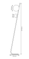 Lampa podłogowa TATU LP2 ORANGE 1507/LP2 EMIBIG