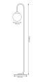 Lampa podłogowa FLOR LP1 BLACK 1495/LP1 EMIBIG