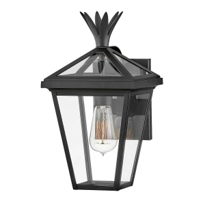 Mała latarnia naścienna Palma - 1 źródło światła - Czarny  HK-PALMA-S-BK Elstead Lighting
