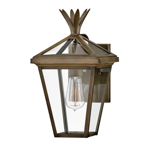 Mała latarnia naścienna Palma - 1 źródło światła - Patynowany brąz HK-PALMA-S-BU Elstead Lighting