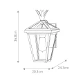Mała latarnia naścienna Palma - 1 źródło światła - Patynowany brąz HK-PALMA-S-BU Elstead Lighting