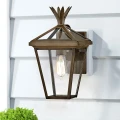 Mała latarnia naścienna Palma - 1 źródło światła - Patynowany brąz HK-PALMA-S-BU Elstead Lighting