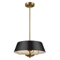 Lampa wisząca, Półplafon Luella - 3 źródła światła - Czarny, mosiądz KL-LUELLA-3P-BKB Elstead Lighting