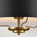 Lampa wisząca, Półplafon Luella - 3 źródła światła - Czarny, mosiądz KL-LUELLA-3P-BKB Elstead Lighting