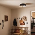 Lampa wisząca, Półplafon Luella - 3 źródła światła - Czarny, mosiądz KL-LUELLA-3P-BKB Elstead Lighting