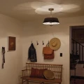 Lampa wisząca, Półplafon Luella - 3 źródła światła - Czarny, mosiądz KL-LUELLA-3P-BKB Elstead Lighting