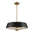 Lampa wisząca, Półplafon Luella - 4 źródła światła - Czarny, mosiądz KL-LUELLA-4P-BKB Elstead Lighting