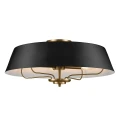 Lampa wisząca, Półplafon Luella - 4 źródła światła - Czarny, mosiądz KL-LUELLA-4P-BKB Elstead Lighting