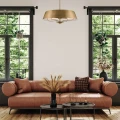 Lampa wisząca, Półplafon Luella - 4 źródła światła - Szczotkowany naturalny KL-LUELLA-4P-BNB Elstead Lighting