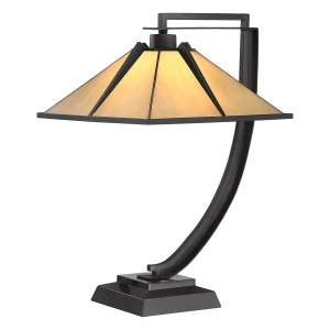 Lampa stołowa Pomeroy - 1 źródło światła - Western brąz QZ-POMEROY-TL Elstead Lighting