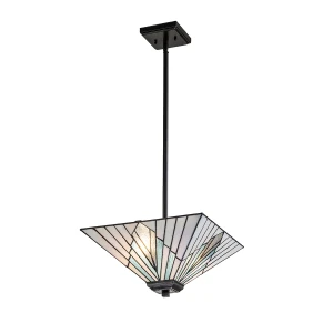 Lampa wisząca, Półplafon Alderley - 2 źródła światła - Vintage brąz TF-ALDERLEY-F-P Elstead Lighting