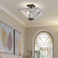 Lampa wisząca, Półplafon Alderley - 2 źródła światła - Vintage brąz TF-ALDERLEY-F-P Elstead Lighting