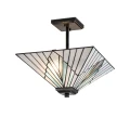 Lampa wisząca, Półplafon Alderley - 2 źródła światła - Vintage brąz TF-ALDERLEY-F-P Elstead Lighting