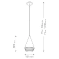 Mała lampa wisząca Daphne - 1 źródło światła - Matowa czerń ALM-DAPHNE-P-S-MB Elstead Lighting